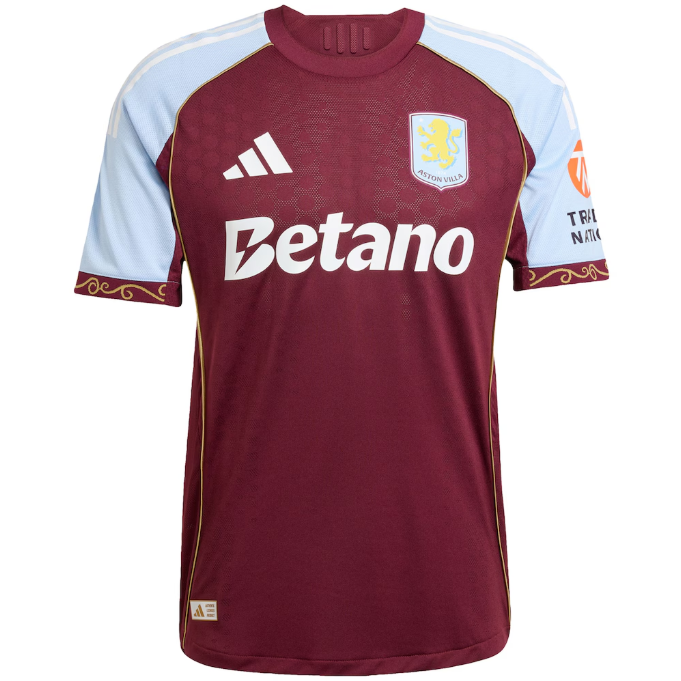 2025-26 Aston Villa Home Soccer Jersey Shirt Player Version